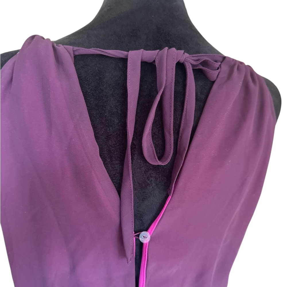 Eva Mendes Halter Maxi Dress – Colorblock Purple/Fuchsia – Size Small NWT - Picture 10 of 15